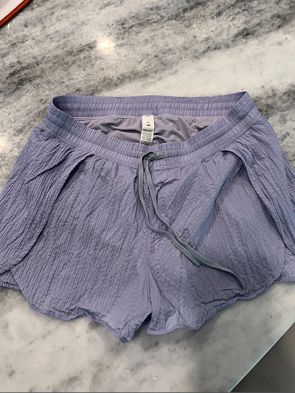 Lululemon Negative Split Textured Run Short 2.5" Purple Medium